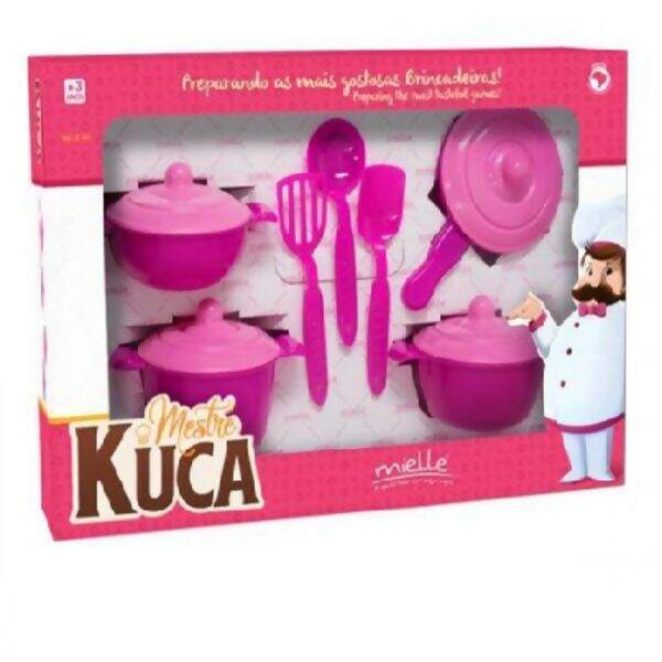 Jogo de cozinha infantil rosa